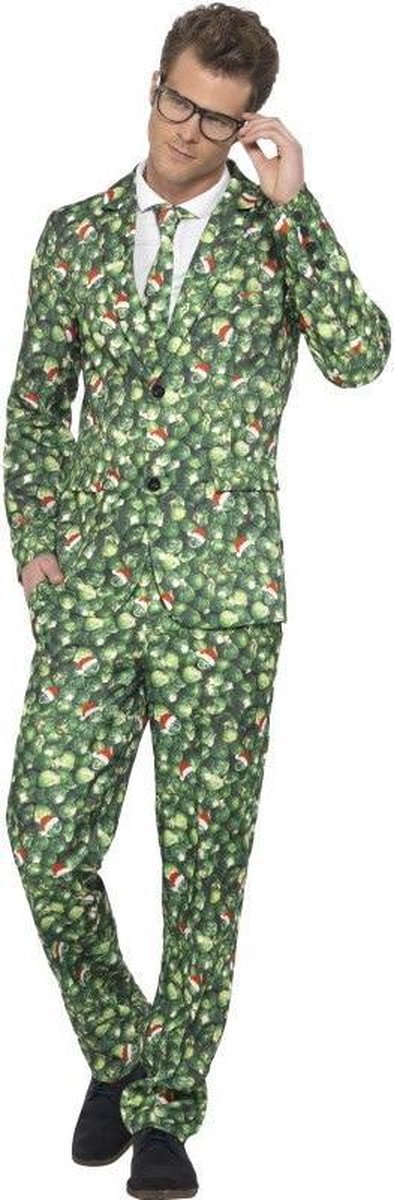 Natuur Groente & Fruit Kostuum | Duizenden Spruitjes | Man | Large | Kerst | Verkleedkleding